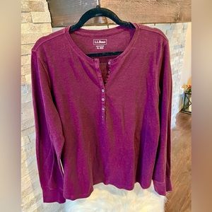 NWOT LL Bean Maroon Henley